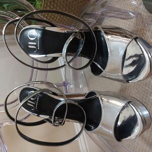 Jennifer Lopez Silver Elegant Strappy Heels